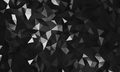 Digital poligonal background with monochrome triangular structure