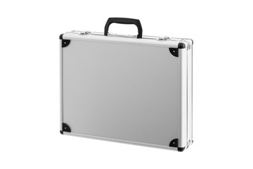 Silver tool case isolated on white