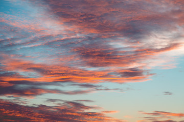 Colorful Sunset sky with coulds