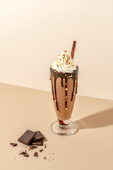Chocolate milkshake studio shot