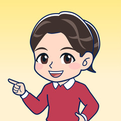 ポニーテールの小学生