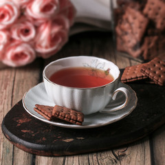 cup of tea and cookies