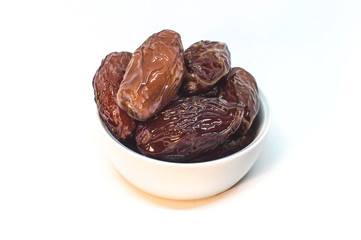 Date Fruit on White Background