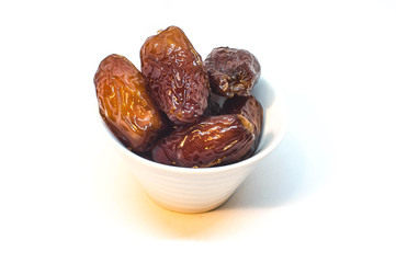 Date Fruit on White Background