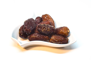 Date Fruit on White Background