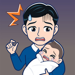 赤ちゃんとお父さん