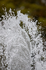 高速シャッターで撮った噴水の水滴