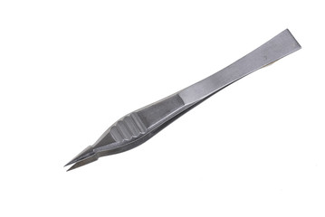 Forceps . Medical surgical hand tool. Medicine and health. Experimental tools isolated object on white background with cliping path