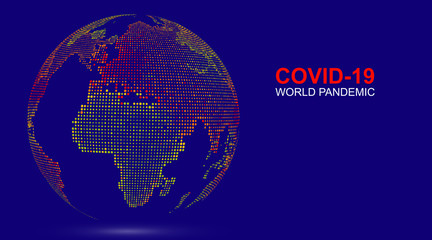 Coronavirus is spreading around the world, vector illustration.