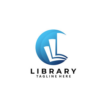 book library logo icon vector isolated