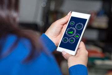 Graphical analysis concept on a smartphone