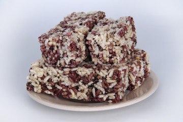 Close Up of Puffed Rice Cake (Indonesia Traditional Food)