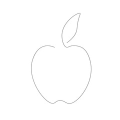 Apple fruit icon or logo, vector illustration
