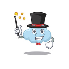 An attractive Magician of blue cloud cartoon design
