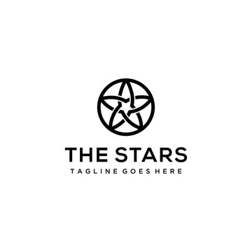 Modern abstract star icon design logo concept icon template