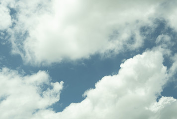 Cumulus cloud on beautiful blue sky in day light , Fluffy clouds formations at tropical zone	