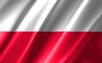 Image of a waving polish flag.