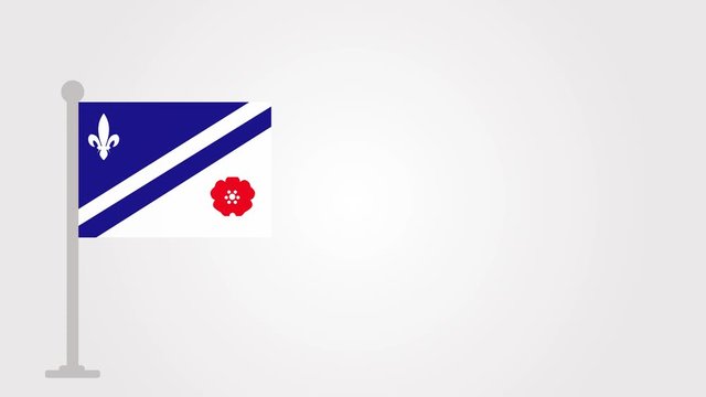 Franco Albertains short flag animation on tiny flagpole.