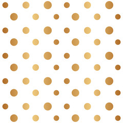 Golden background cover with circles. Gold polka dot vintage pattern with dots. print. Abstract texture. Template with spots. Pattern tiled for design, fabric, wallpaper, wrapping paper, prints © Omeris
