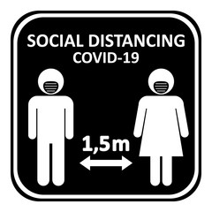 Illustration of social distancing.
