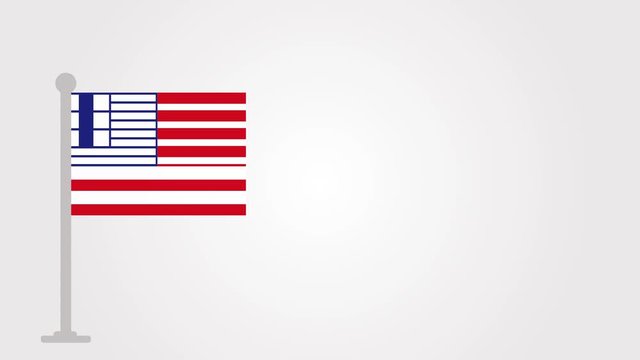 Lethbridge short flag animation on tiny flagpole.