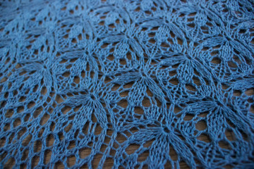 thin weightless blue cashmere shawl