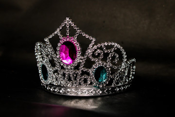 Kids crown with a nice black background for girls. fancy shining for kids 
