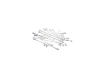 cotton buds isolated on white background 