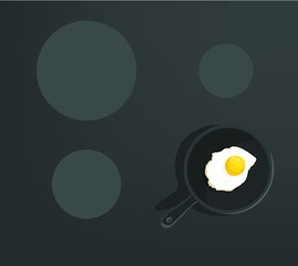fried egg on a frying pan food delicious brakfast symbol kitchen