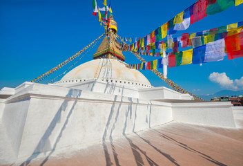 Colorful Bouddha stupa in Nepal