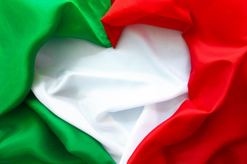The concept of Italy patriotism - April 25 Liberation Day Text in italian card, italy flag and...
