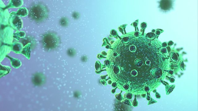 Coronavirus 2019-nCov novel coronavirus concept resposible for asian flu outbreak and coronaviruses influenza as dangerous flu strain cases as a pandemic. Microscope virus close up. 3d rendering.
