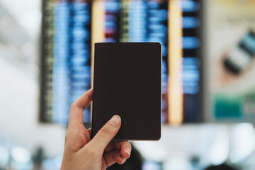 Blank passport mockup