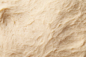 Texture of fresh dough, closeup