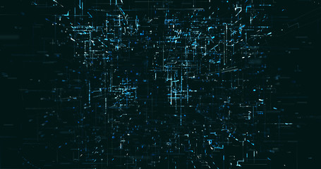 Abstract digital network data background, 3D rendering