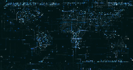 Abstract digital network data background, 3D rendering