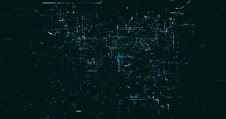 Abstract digital network data background, 3D rendering