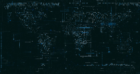 Abstract digital network data background, 3D rendering