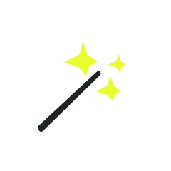 magical wand icon isolated on white background, magic wand vector