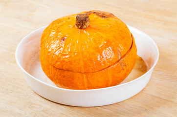 Baked stuffed pumpkin