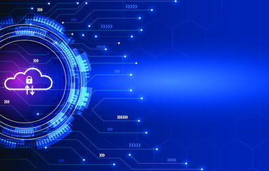Cloud computing concept.Cloud connection technology background.