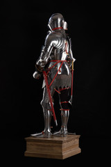 Medieval knightly armor, full set and details, made by an adult in full growth. Copy Milanese Armor...