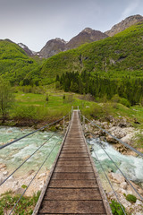 Fototapeta na wymiar bridge over Soca River in Slovenia