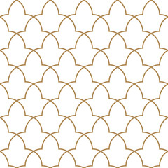 Seamless arabic geometric ornament in brown color.Moroccan pattern.