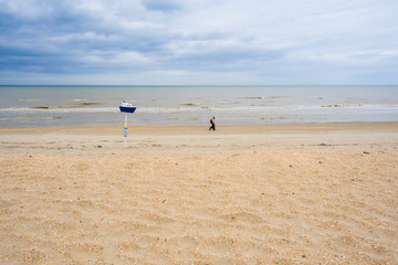 Fototapeta na wymiar De Panne beach on the Belgian coast, Belgium