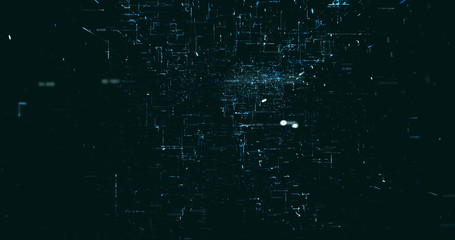 Abstract digital network data background, 3D rendering