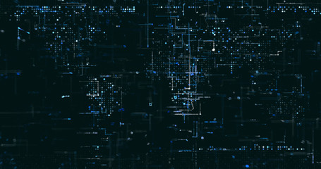 Abstract digital network data background, 3D rendering