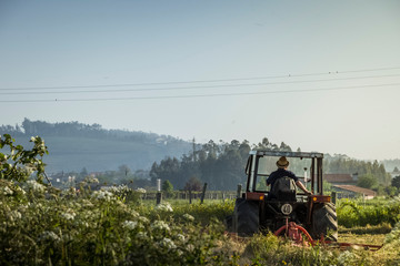 Farmer on a tractor