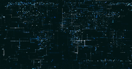 Abstract digital network data background, 3D rendering