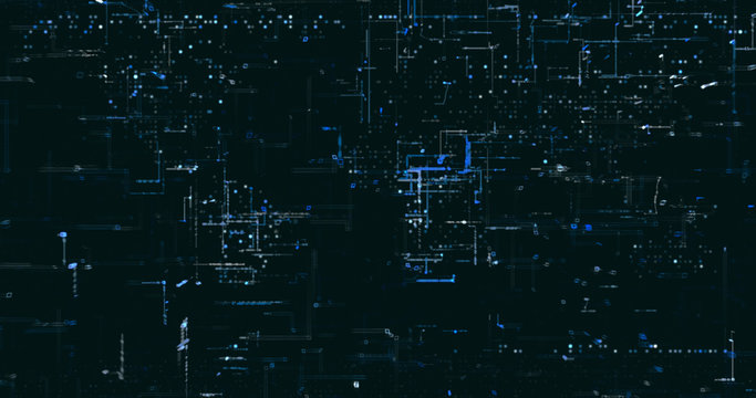 Abstract digital network data background, 3D rendering